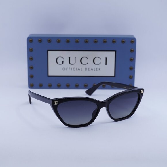 Gucci GG1815S 005 Cat Eye Sunglasses – Black/Grey Polarized - Picture 5 of 11